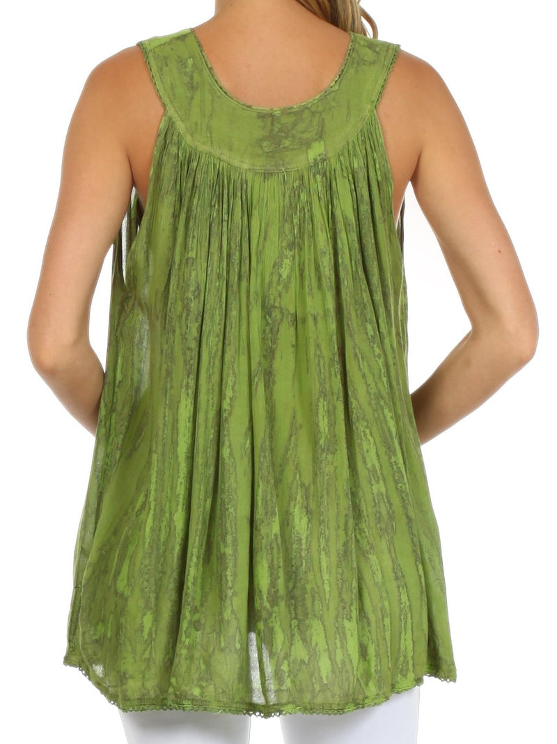 Sakkas Boho Love Sleeveless Blouse