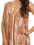 Sakkas Boho Love Sleeveless Blouse#color_Rust