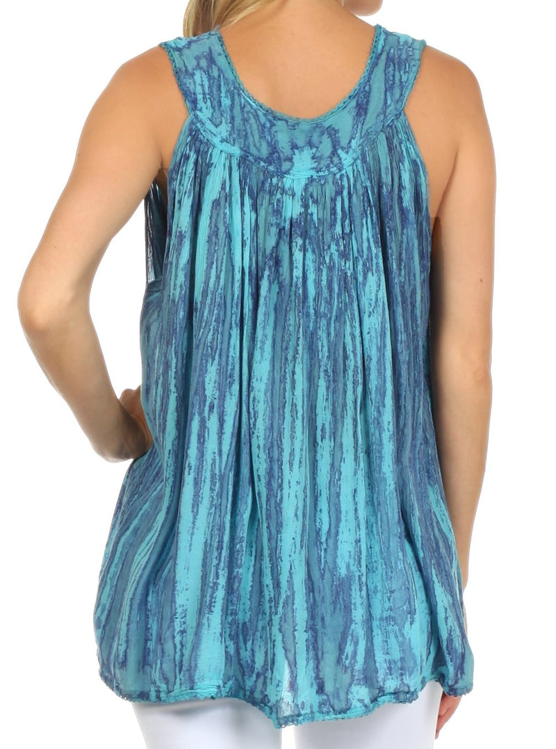 Sakkas Boho Love Sleeveless Blouse