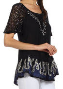 Sakkas New Spirit Batik Relaxed Fit Blouse