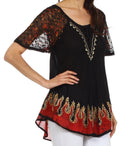 Sakkas New Spirit Batik Relaxed Fit Blouse