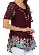 Sakkas New Spirit Batik Relaxed Fit Blouse