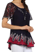 Sakkas New Spirit Batik Relaxed Fit Blouse