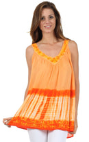 Sakkas Ombre Tie Dye Gauzy Crepe Sleeveless Relaxed Fit Top / Blouse