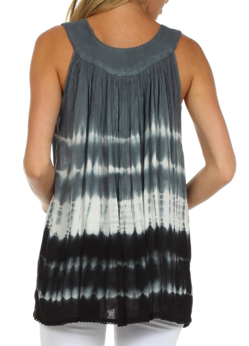 Sakkas Dakota Sky Sleeveless Blouse