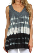 Sakkas Dakota Sky Sleeveless Blouse#color_Charcoal