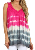 Sakkas Dakota Sky Sleeveless Blouse#color_Fuchsia