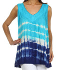 Sakkas Dakota Sky Sleeveless Blouse#color_Turquoise