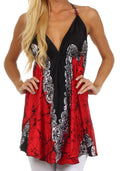 Sakkas Sunetra Silky V-Neck Halter Blouse#color_Red