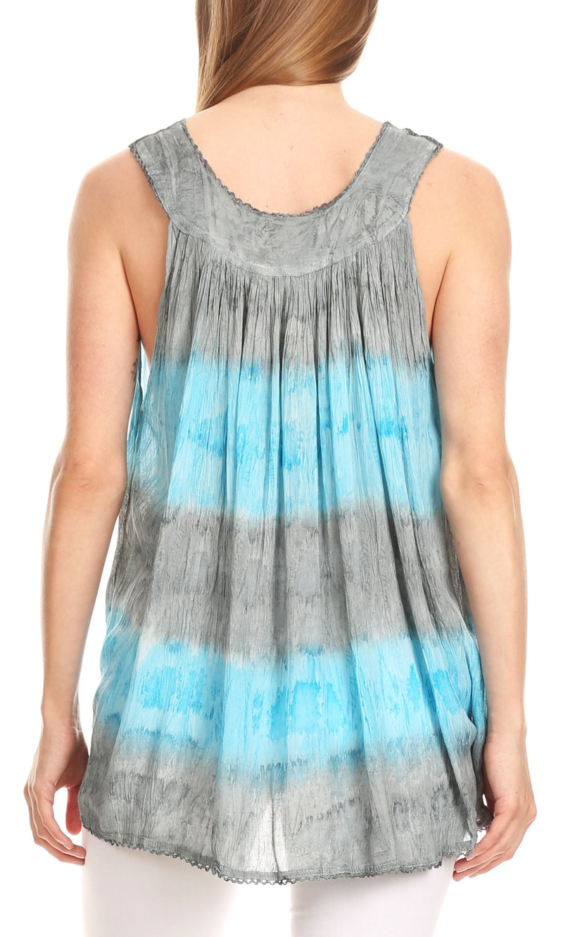 Sakkas Ocean Breeze Sleeveless Blouse