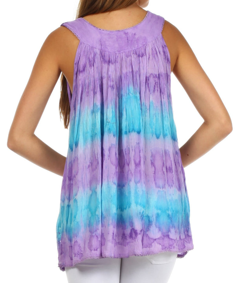 Sakkas Ocean Breeze Sleeveless Blouse