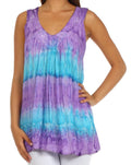 Sakkas Ocean Breeze Sleeveless Blouse#color_Lavender