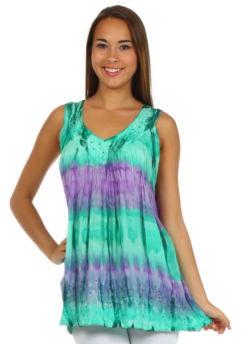 Sakkas Ocean Breeze Sleeveless Blouse