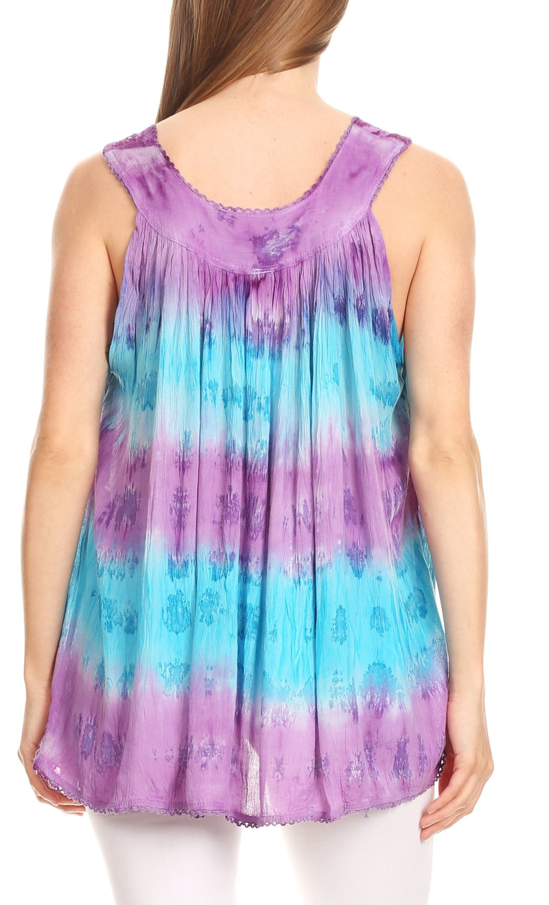 Sakkas Ocean Breeze Sleeveless Blouse