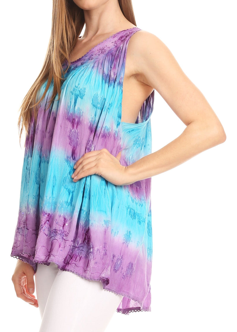 Sakkas Ocean Breeze Sleeveless Blouse