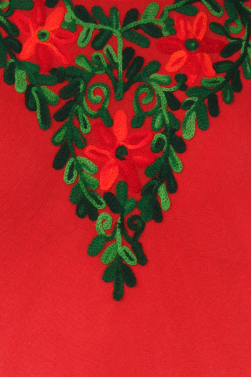 Sakkas Floral Yarn Embroidered Tie Dye Sleeveless Blouse
