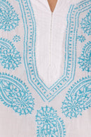 Sakkas Paisley Embroidered Cotton Long Sleeve Blouse