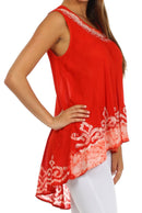 Sakkas Wild Raven Batik Hi Lo Blouse / Tunic
