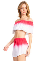 Sakkas Jackie Women's Bandeau and Shorts set Off the Shoulder Summer Strapless