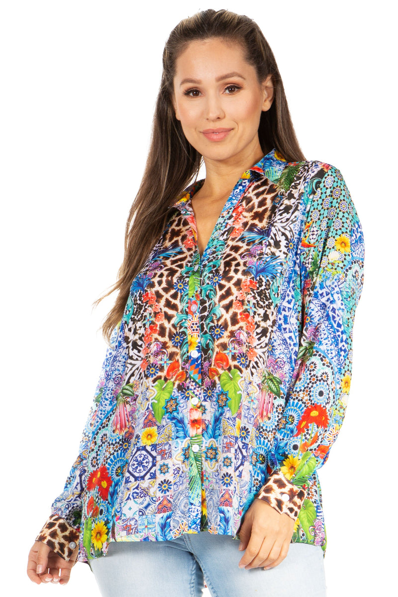 SHEIN VCAY Plus Floral Print Cold Shoulder Cut Out Front Blouse for Sale stral SHEIN VCAY Plus Floral Print Cold Shoulder Cut Out Front Blouse for Sale stral