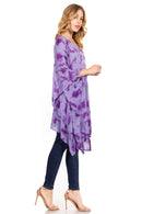 Sakkas Adalwin Desert Sun Lightweight Circle Ponch Tunic Top Blouse W / Embroidery