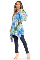 Sakkas Adalwin Second TieDye Desert Sun Circle Ponch Tunic Top Blouse W/Embroidery