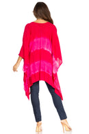 Sakkas Adalwin Second TieDye Desert Sun Circle Ponch Tunic Top Blouse W/Embroidery
