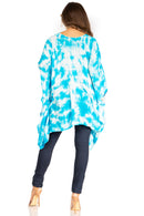 Sakkas Adalwin Second TieDye Desert Sun Circle Ponch Tunic Top Blouse W/Embroidery
