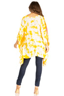 Sakkas Adalwin Second TieDye Desert Sun Circle Ponch Tunic Top Blouse W/Embroidery