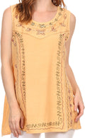 Sakkas Anika Stonewashed Rayon Blouse#color_Sand