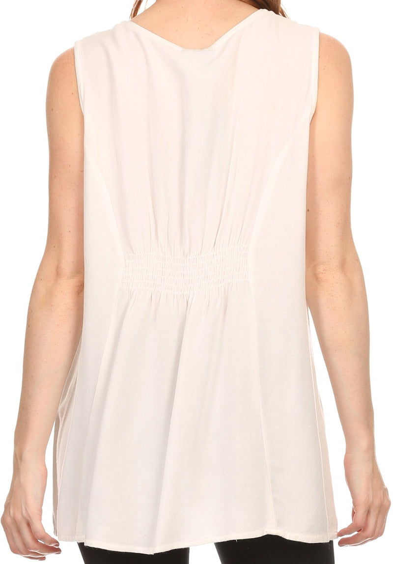Sakkas Anika Stonewashed Rayon Blouse