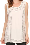 Sakkas Anika Stonewashed Rayon Blouse#color_White
