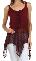 Sakkas Gisela Corset Style Top#color_Burgundy