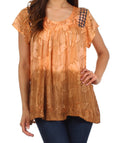 Sakkas Lisa Embroidered Ombre Blouse #color_Peach