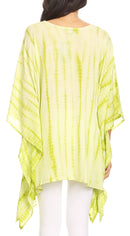 Sakkas Wren Lightweight Circle Poncho Top Blouse With Detailed Embroidery