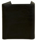 Sakkas Men's Authentic Leather Tri-Fold Wallet with 3 Id Windows with Gift Bag
