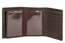 Sakkas Men's Authentic Leather Tri-Fold Wallet with 3 Id Windows with Gift Bag