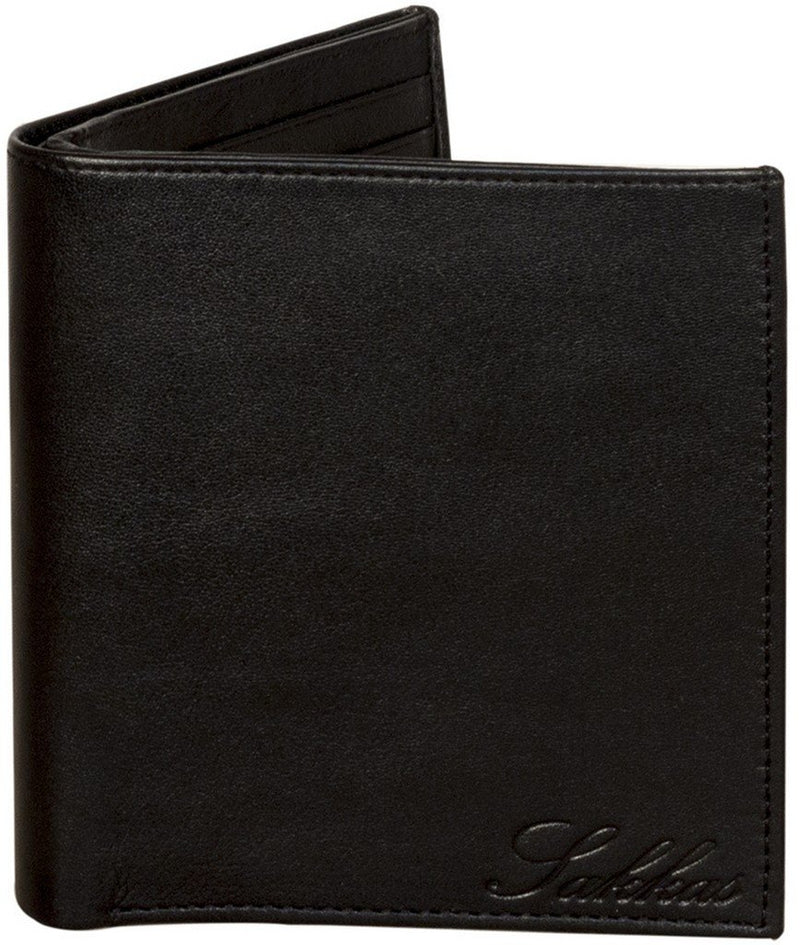 Sakkas Men's Authentic Leather Bi-Fold Wallet with 13 Credit Card Slots with Gift Bag