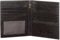 Sakkas Men's Authentic Leather Bi-Fold Wallet with 13 Credit Card Slots with Gift Bag#color_Black