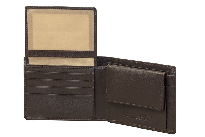 Sakkas Men's Leather Bi-fold Wallet -Id Windows / Card Slots with Gift Bag