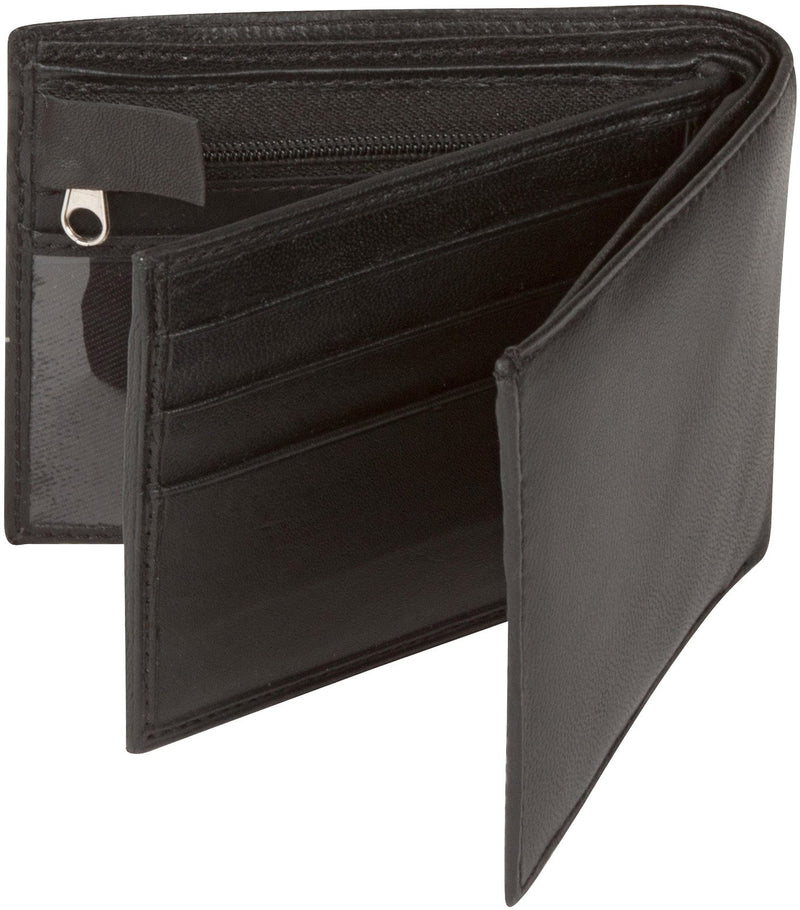 Sakkas Men's Bi-Fold Leather Wallet with 6 Card Slots/2 Coin Pkts with Gift bag