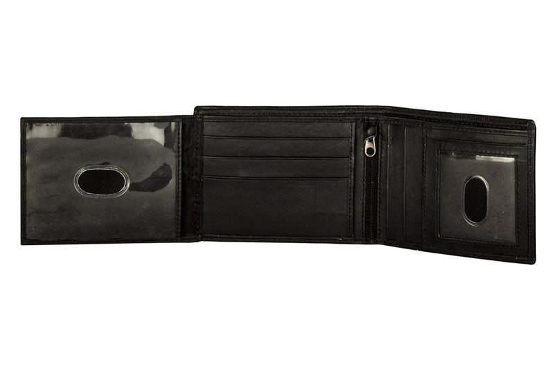 Sakkas Men's Bi-Fold Leather Wallet with 2 Size ID Card Slots - Comes in a Gift bag