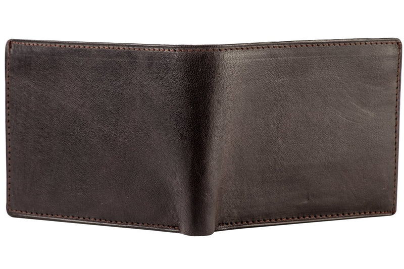 Sakkas Men's Bi-Fold Leather Wallet with 2 Size ID Card Slots - Comes in a Gift bag