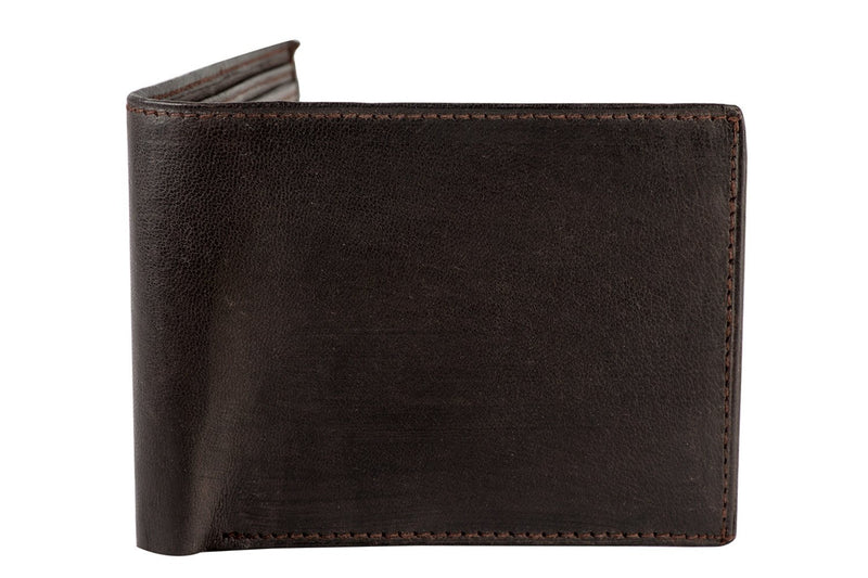 Sakkas Men's Bi-Fold Leather Wallet with 2 Size ID Card Slots - Comes in a Gift bag