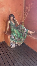 Women's High-Low Halter Maxi Dress for Beach and Vacation Parties