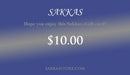 Sakkas Store e-Gift Card $10_