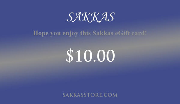 Sakkas Store e-Gift Card $10