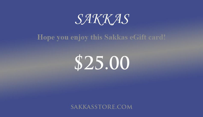 Sakkas Store e-Gift Card $25