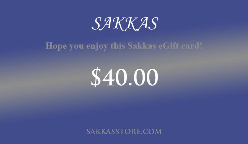 Sakkas Store e-Gift Card $40_