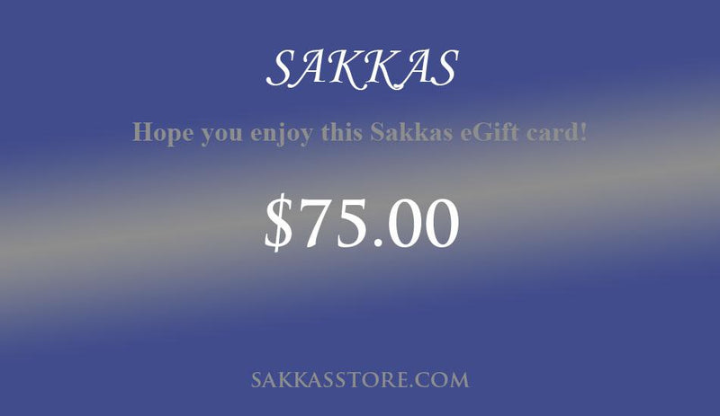 Sakkas Store e-Gift Card $75_